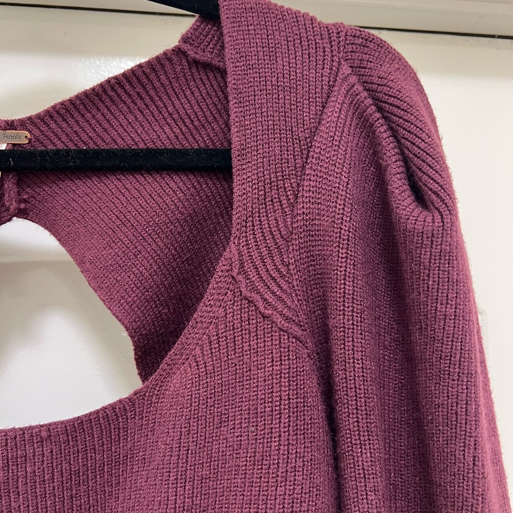 NWOT Free People Saffron Open-Back Ribbed Sweater - Picture 5 of 8
